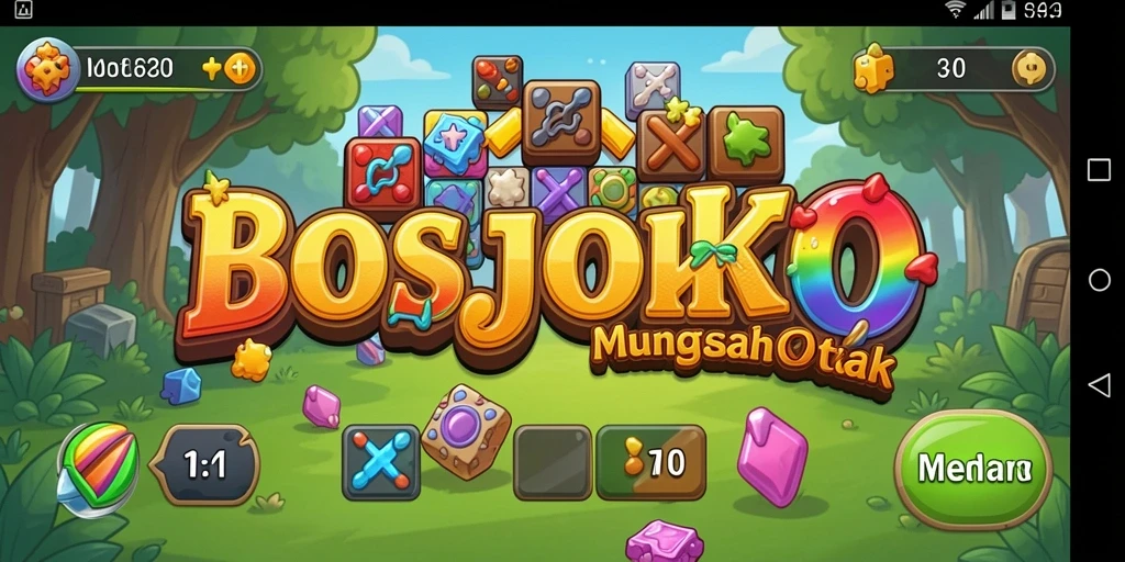 Screenshot gameplay <strong>BOSJOKO</strong> menampilkan tantangan puzzle yang menarik.