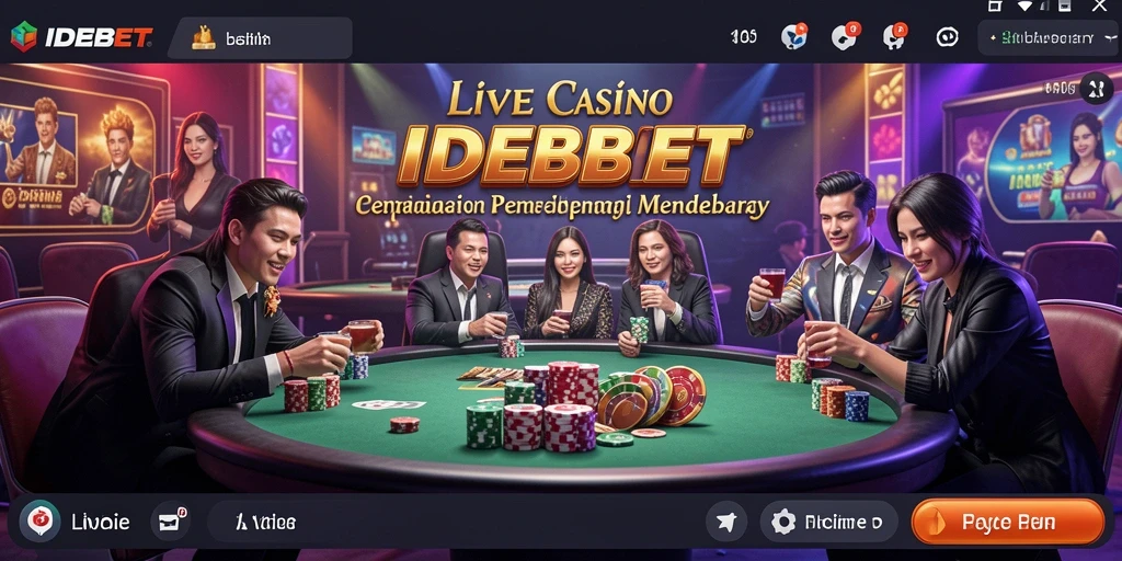 Tangkapan layar menunjukkan dealer langsung sedang bermain dengan pemain di <strong>IDEBET</strong>.
