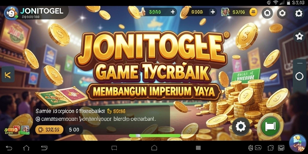 Screenshot gameplay JONITOGEL menampilkan manajemen bisnis yang seru dan interaktif.