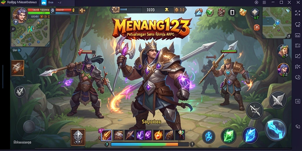 Screenshot menunjukkan aksi seru dalam pertarungan ARPG di MENANG123.