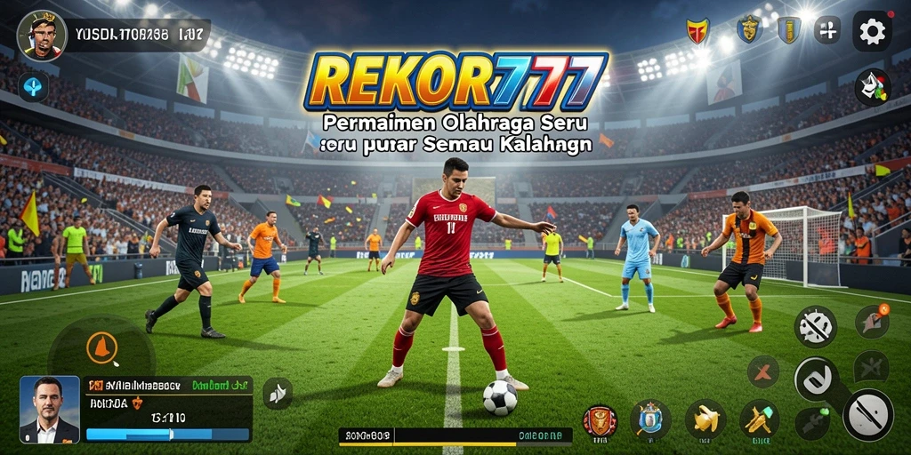 Screenshot gameplay REKOR777 menampilkan pertandingan olahraga yang seru.