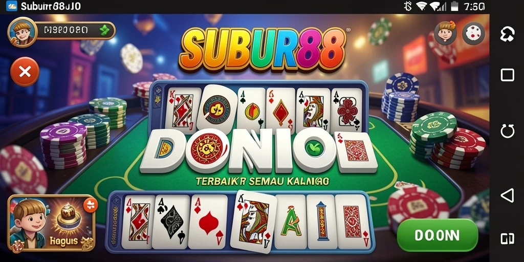 Tangkapan layar gameplay SUBUR88 yang menampilkan aksi permainan Domino yang seru.
